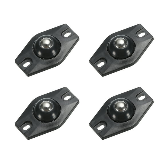 Adhesive Mini Caster Wheels, (Black - 4Pack) Swivel Universal Caster 360 Degree Rotation Sticky Pulley