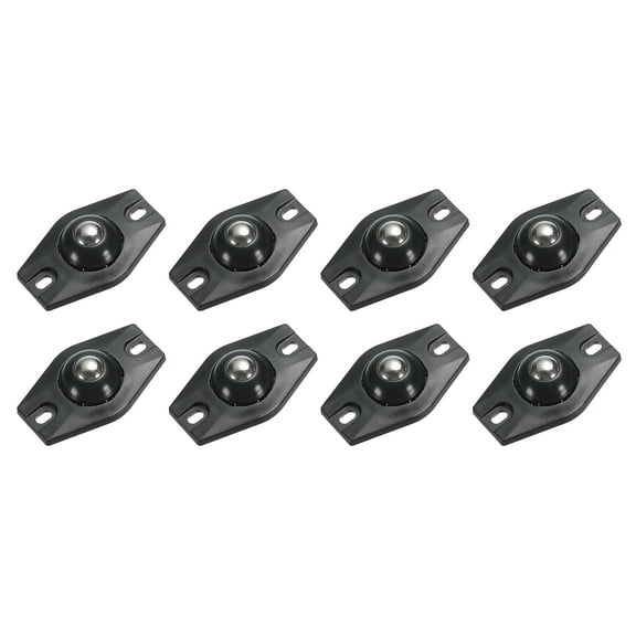 Adhesive Mini Caster Wheels, (Black - 8Pack) Swivel Universal Caster 360 Degree Rotation Sticky Pulley