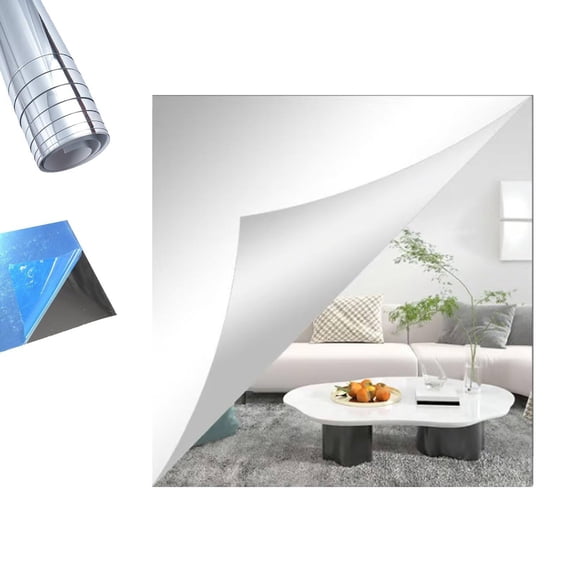 Adhesive Mirror Sheets Ecohintz Self-Adhesive Mirror Sheets (20*20cm)- Foldable & Durable Reflective Panels for Diy Projects, Safe for Children, Easy Cut & Install, Self Adhesive Mirror