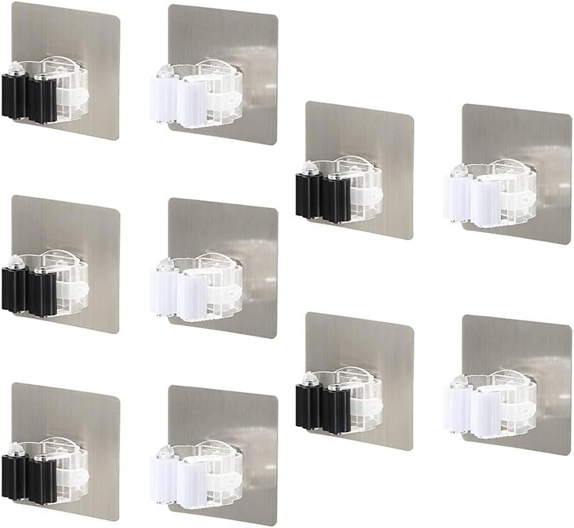 Adhesive Multi- Hooks Mop Organizer Holder RackBrush Broom Hook Kitchen ...