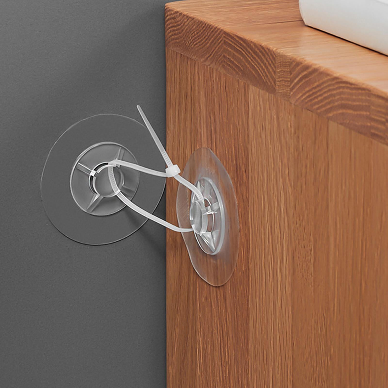 Adhesive No Drill Furniture Wall Anchors Straps Protection for