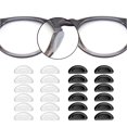 thumbnail image 1 of Adhesive Nose Pad, 20 Pairs Eyeglass Nose Pads Stick On Silicone Anti-Slip for Glasses Sunglasses Thin Nose Pads Eyeglasses (10-Black & 10-Clear), 1 of 6