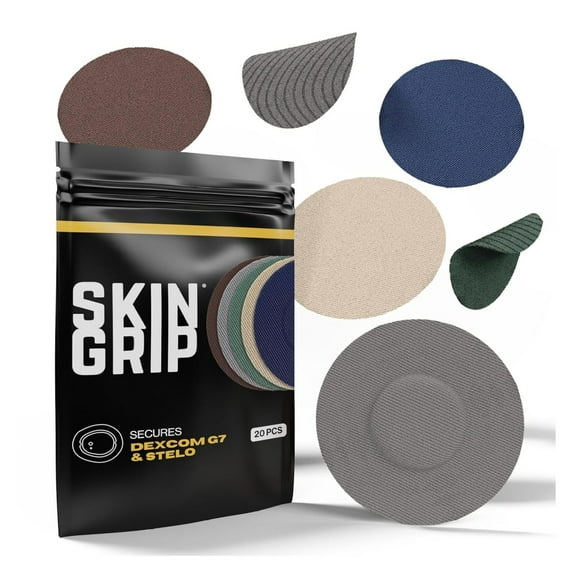 Adhesive Patches Compatible with Dexcom G7 & Stelo CGM – Waterproof & Sweatproof Cover for Continuous Glucose Monitor Sensor, Stays Secure for 10-15 Days – 20 Pack, Basics Design