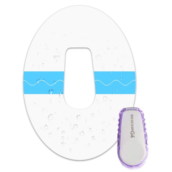Adhesive Patches for G6-40 Pack Waterproof & Sweatproof Dexcom G6 Overpatch, Pre-Cut Backing Paper - Adhesive Sticker for G6,Easy to Use,Long Stay for 10 Days,Blue
