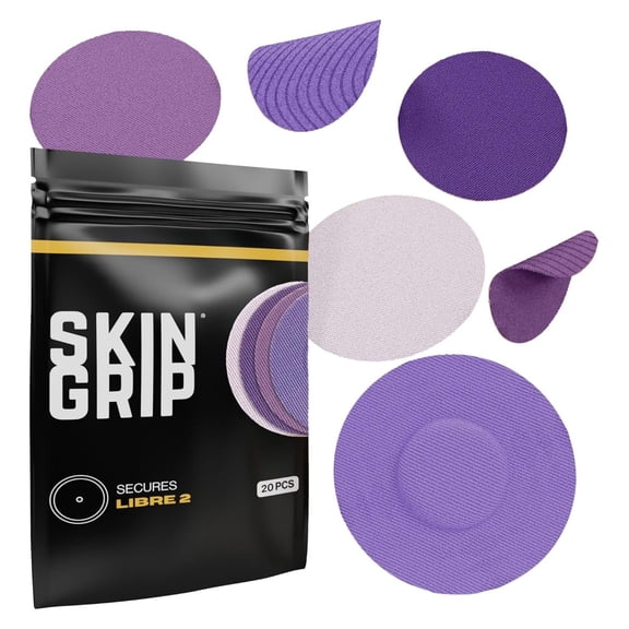 Adhesive Patches for Libre 2 CGM  Purple Pack, Waterproof & Sweatproof Adhesive for 10-14 Days, Pre-Cut Adhesive Medical Tape, Continuous Glucose Monitor