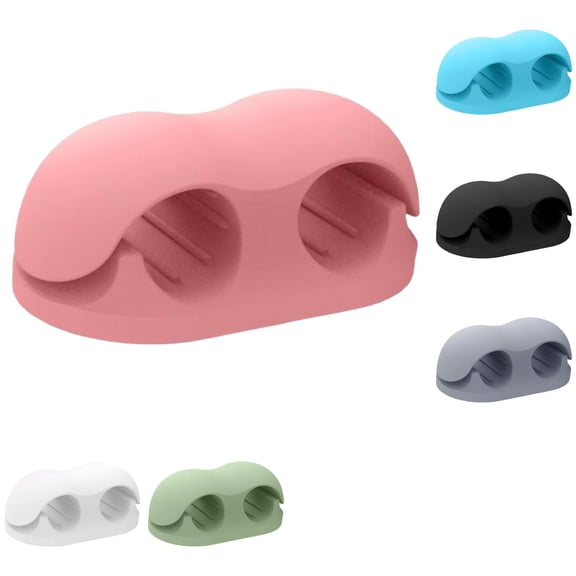 Adhesive Pen Holder Silicone Adhesive Pen Clip Silicone Pen Holder Double Hole Flexible Pen Clip Soft Silicone for Desks Notebooks and Folders Pen Planner Office Supplies