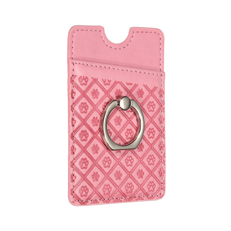 Adhesive Phone Card Holder with Stand Smart Phones or Cases Pink PU Phone  Wallet Adjustable - Walmart.com