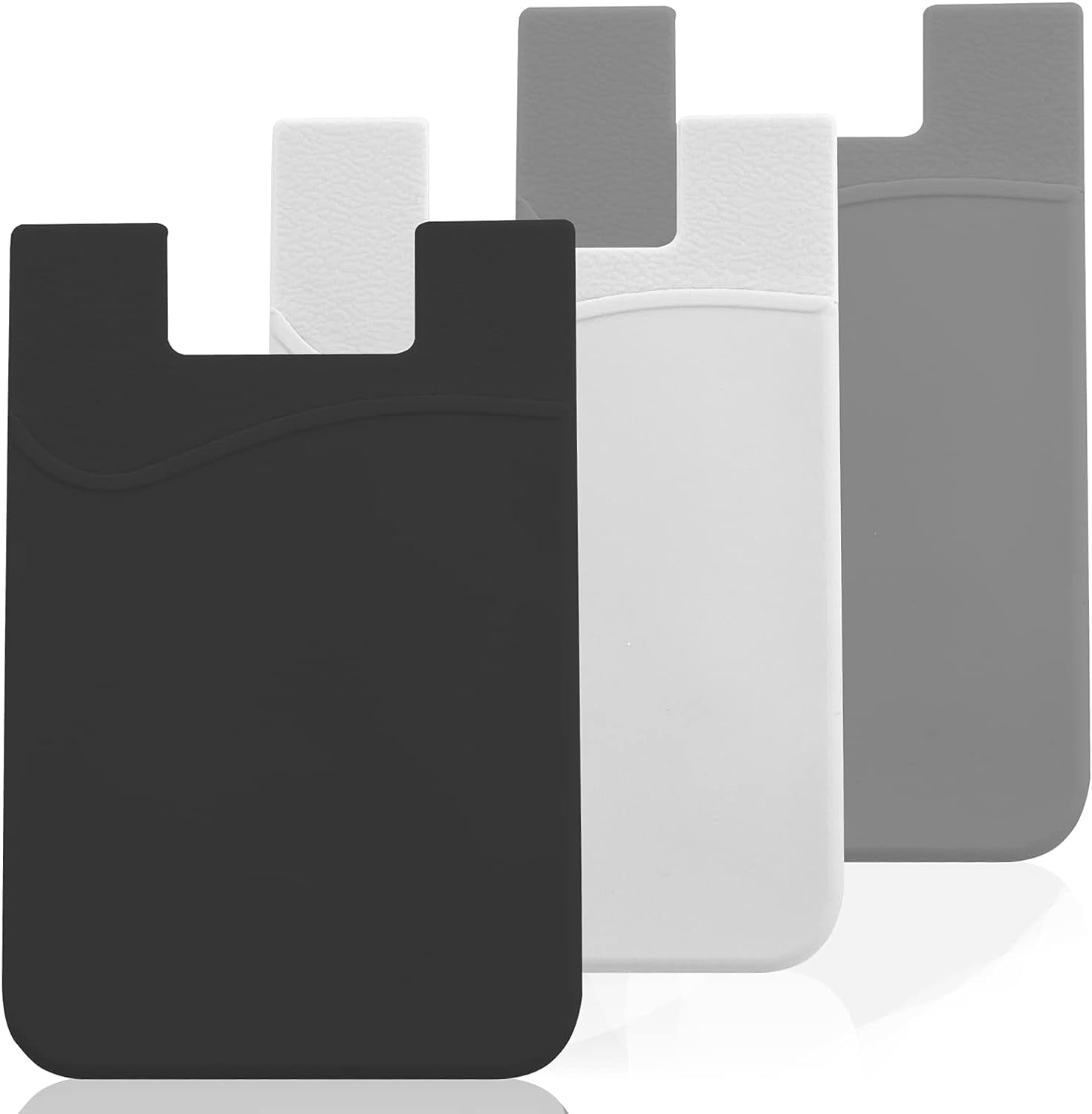 Adhesive Phone Wallet Card Holder for Phone Case, Silicone Credit