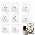 thumbnail image 1 of No Drill Adhesive Hooks, Wall Hooks Self Adhesive Wall Mount Screw Hooks Upgraded Picture Hangers Without Nails Nail Free Wall Hangers for Home Bathroom Kitchen (2.36" × 2.36", 8pcs), 1 of 6
