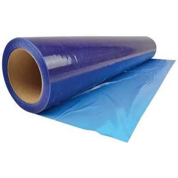 Adhesive Plastic Wrap Protection Film - Blue - HVAC - Home and Construction (24" x 200ft)