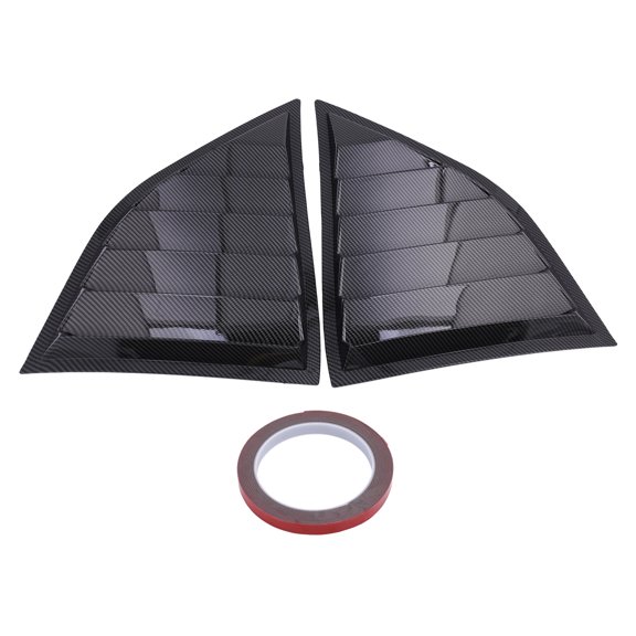 Adhesive Rear Side Louver Pair for a Specific 2009-2023 Vehicle Application, 2 ABS Covers with Open Horizontal Profile