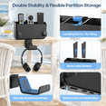 Tv Remote Control Protection Adhesive Remote Control Holder Wall Mount With Headset Hanger 3 In 1 ...