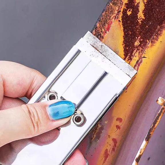 Adhesive Remover Scraper - Multi-Purpose Stainless Steel Sticker Removal Tool - Gunk Scraper for Glass Floor Countertop - Household Cleaning Tool - 1 Set