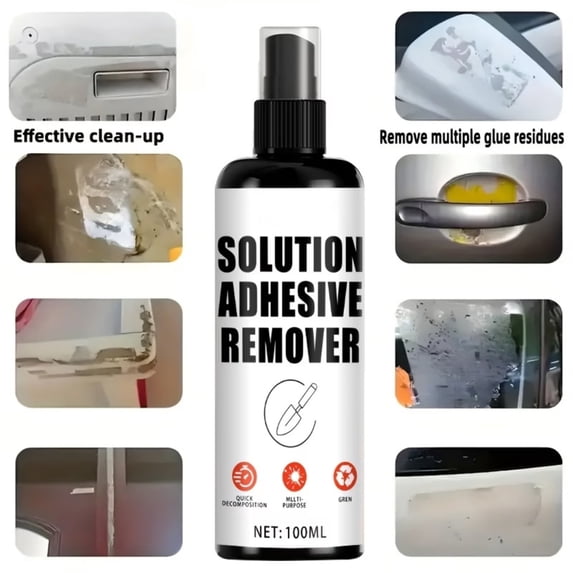 Adhesive Remover Spray 100ml – Fast-Acting Sticker Residue & Glue Dissolver for Electronics, Cars, Glass, Metal, Plastic, Wood – Non-Damaging Surface Cleaner