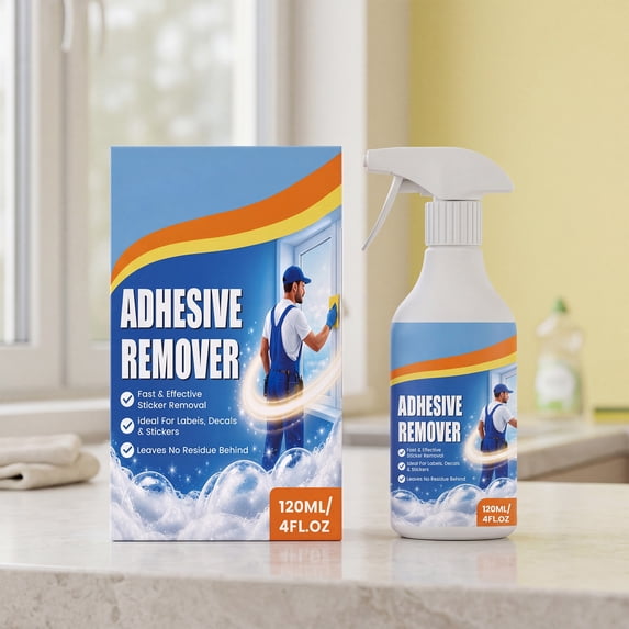Adhesive Remover Spray, Glue Remover for Car Glass & Paint, Windows, Plastic, Rapidly Removes Sticker, Glue, Tape, Labels Remover and Car Sticker Remover