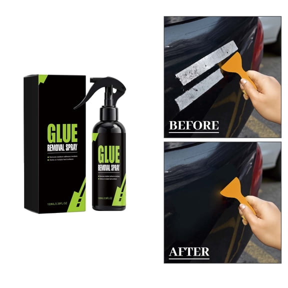 Adhesive Remover Spray For Sticker Glue Tape Residue, Dissolves Sticky Adhesive Marks Without Scratching Surfaces, Cleaning Solution For Glass Metal Plastic Wood