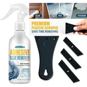 Adhesive Remover, Sticker & Glue Removal Spray Kit with Plastic Scraper, Quickly Removes Stickers, Labels, Glues, Grease for Window Wood and More - 3.3 fl oz