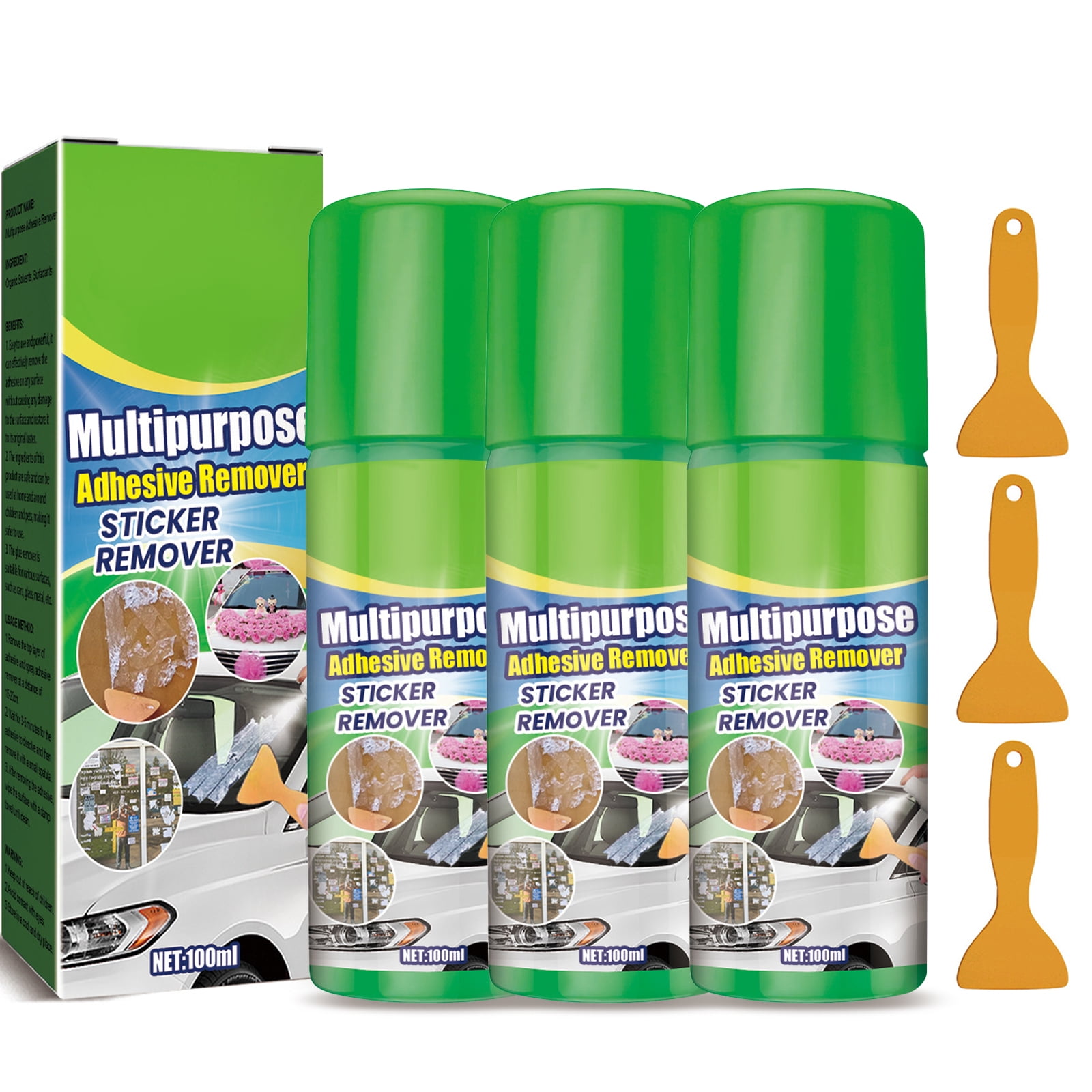 Adhesive Remover, SurfaceSafe Glue Remover with Plastic Scraper