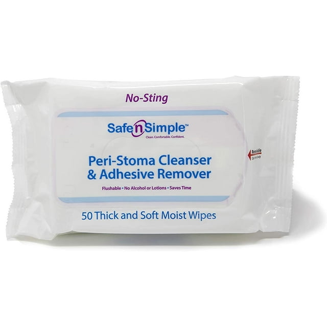 Adhesive Remover Wipes, Large, Pack Of 50 Wipes (1Pack)