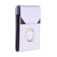 thumbnail image 1 of Adhesive Ring Holder Phone Pocket, Cell Phone Stick On Card Holder Wallet Sleeve, PU Leather Credit Cards/ID Card Holder with Sticker for Back of Phone - Purple, 1 of 8