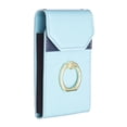 thumbnail image 1 of Adhesive Ring Holder Phone Pocket, Cell Phone Stick On Card Holder Wallet Sleeve, PU Leather Credit Cards/ID Card Holder with Sticker for Back of Phone - Blue, 1 of 8