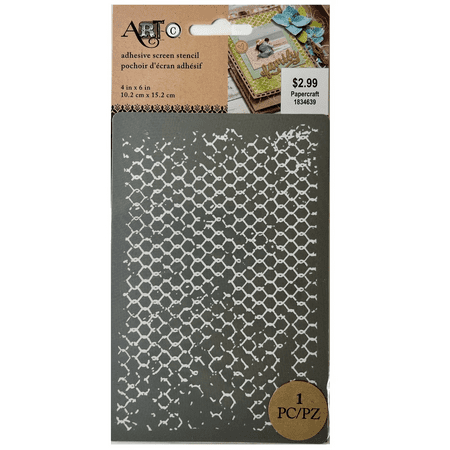 Adhesive Screen Stencil, Distressed Design, Reusable, Perfect Placement for Creative Art Projects, Crafting Masterpieces Every Time, Add Unique Textured Layers to Papercraft with Chain Link