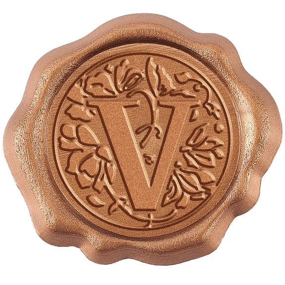 Adhesive Seal Stickers For Envelope Seal Alphabet Letter.V 25mm for DIY