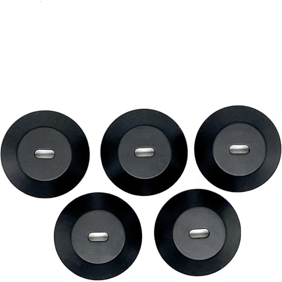 Adhesive Security Plate with Slot for Cables to Lock Down Laptops, Tablets, Monitors and Other Devices (Black 5Pack)