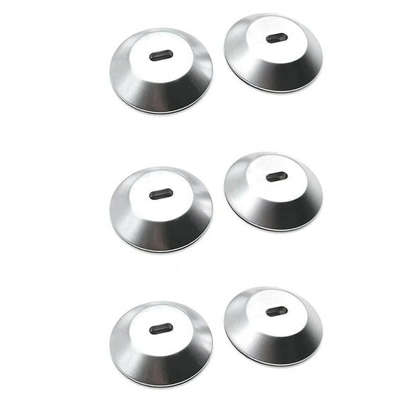 Adhesive Security Plate with Slot for Cables to Lock Down Laptops, Tablets, Monitors and Other Devices (Silver 6 Pack)