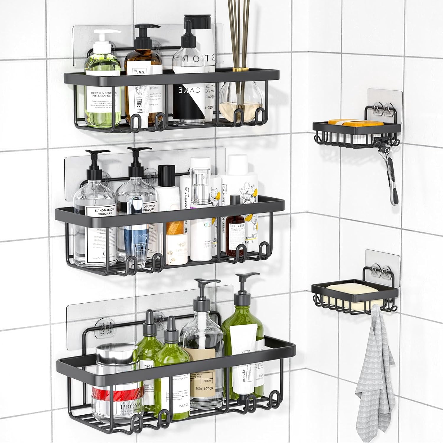 No Drill Shower Shelf
