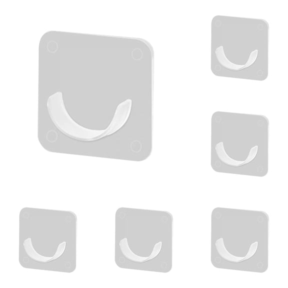 Adhesive Shower Curtain Rod Holder, 5 Pcs Tension Rod Holders, No Drilling | Invisible Rod Retainer, Transparent Wall Mount Holder for Shower Curtain Rod(Rod Not Included),Clear*5,2.4x2.4"