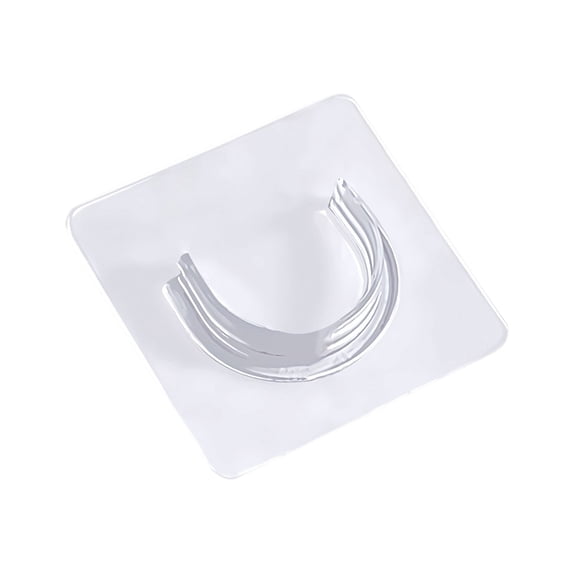 Adhesive Shower Curtain Rod Holder, Transparent Tension Curtain Rod Bracket, No Drilling Shower Rod Retainer - Only For Rods Less Than 1-1/4 Inch in Diameter at Both Ends,Z-Clear-1pc