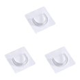 thumbnail image 1 of Adhesive Shower Curtain Rod Holder, Transparent Tension Curtain Rod Bracket, No Drilling Shower Rod Retainer - Only For Rods Less Than 1-1/4 Inch in Diameter at Both Ends,Z-Clear-3pcs, 1 of 5