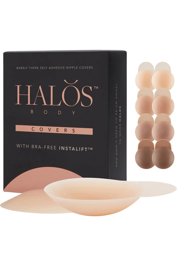 Adhesive Silicone Nipple Covers with Lift Tab - Womens Reusable Pasties for Bra-Free Lift - Includes Keepsake Box