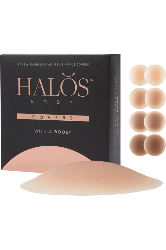 Adhesive Silicone Padded Nipple Covers - Reusable Pasties with Thick Center for Extra Coverage