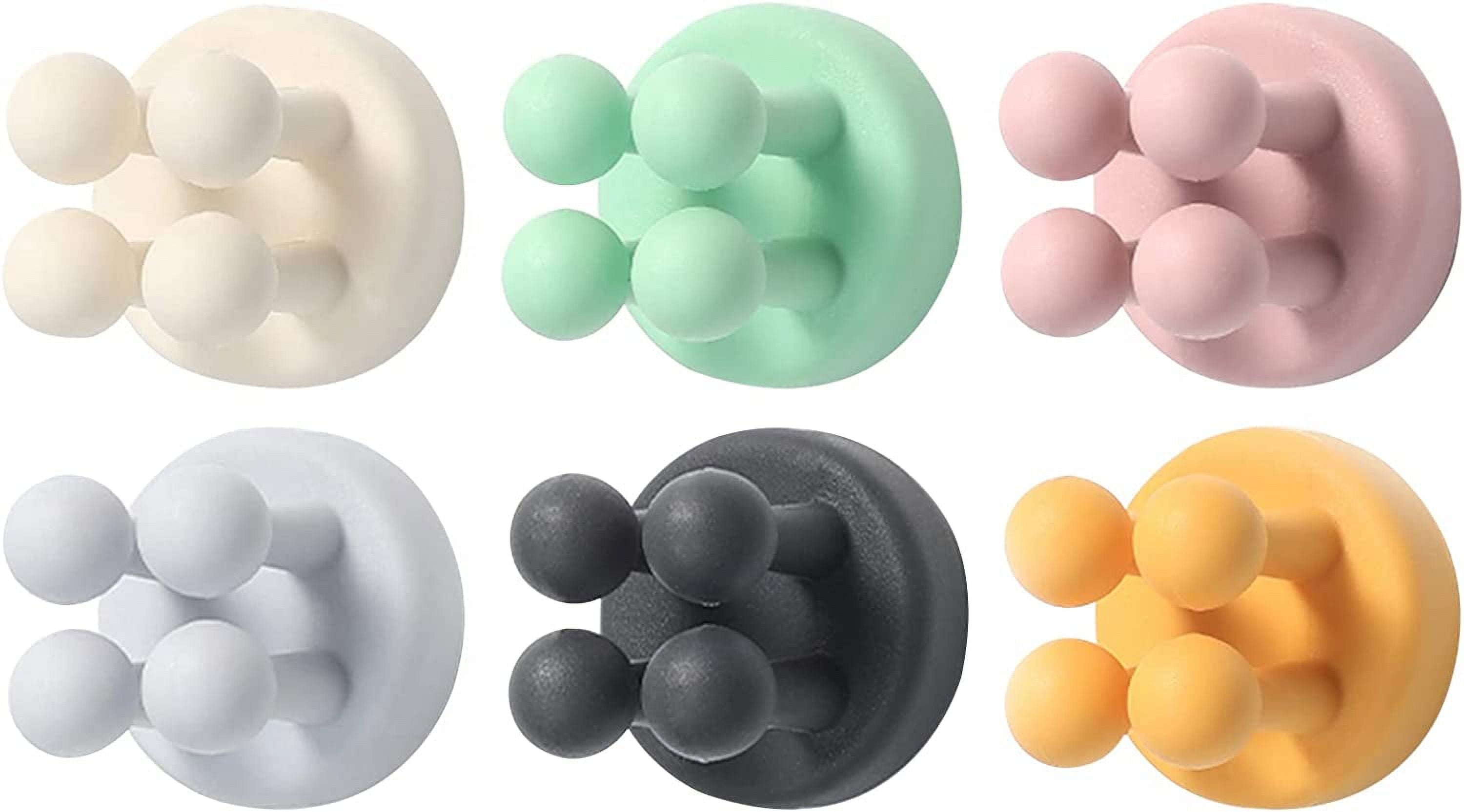 Adhesive Silicone Stick on Hooks, Multi-Purpose Damage Free Hanging ...