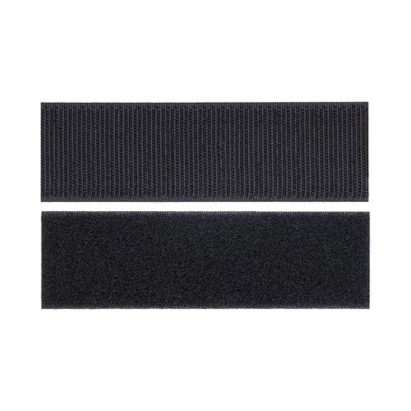 Adhesive Square Hook and Loop Tape-1 Set, Sticky Back Fastener for Indoor or Outdoor Use - Instead of Holes and Screws, Fastener Tape with Peel-and-Stick Backing for Securing Items(Black,3.9x2")