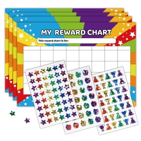 Adhesive Star Reward Sticker with My Chore Chart Sheet Kids Motivation Set For Children Behavior And Homework Motivation