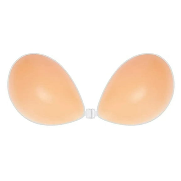 Adhesive Strapless Bra for Women Push Up Sticky Invisible Silicone Lift Bra for Backless Dress Strapless Reusable