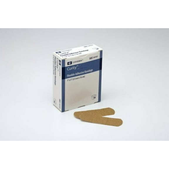 Curity Adhesive Strip - 1 X 3 Inch, Tan, Fabric, Sterile, 50 Count