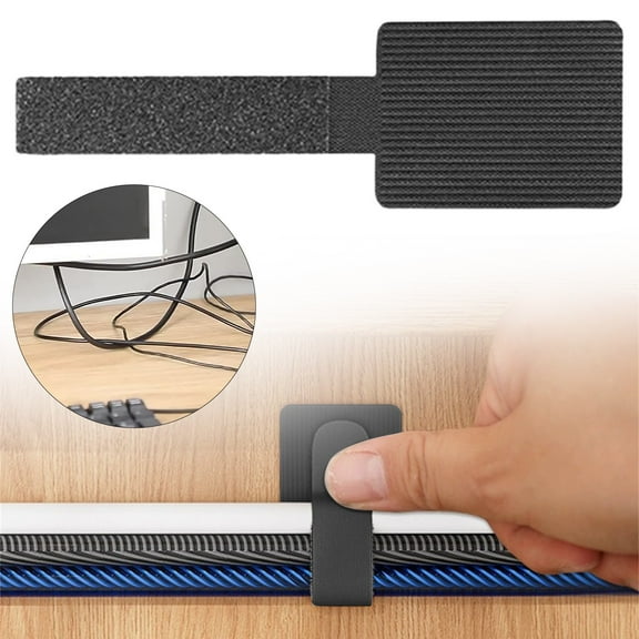 Adhesive Tape,Cable Management Kit The Table 20 Pieces Adhesion: Adhesive Cable Support Reusable And Adjustable Tape Cable Clips