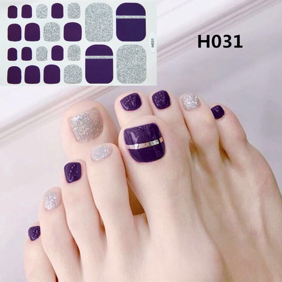Adhesive Toenail Polish Wraps Stickers Flower Marbling Toe Nail Strips Decals for Toes Manicure Accessories Gifts Stocking Stuffers for Women