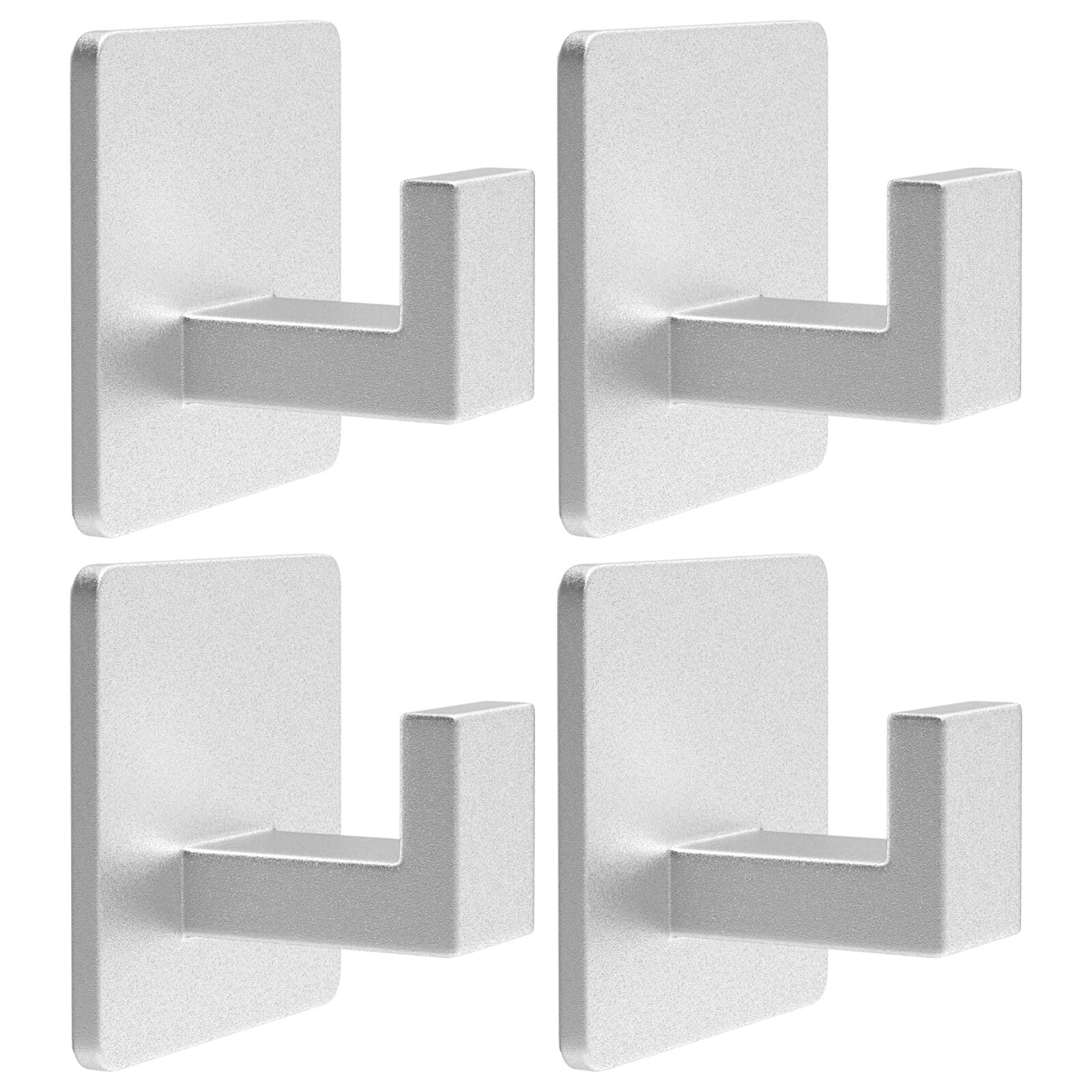 Adhesive Towel Hooks, Heavy Duty Wall Hooks Aluminum Black Hooks for ...