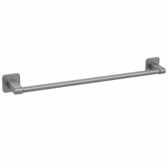 Adhesive Towel Rack for Bathroom, No Drill Wall Mounted Towel Bar, Self Adhesive Heavy Duty Space Aluminum Hand Towel Holder for Kitchen, Rustproof, 24 Inch,Gray