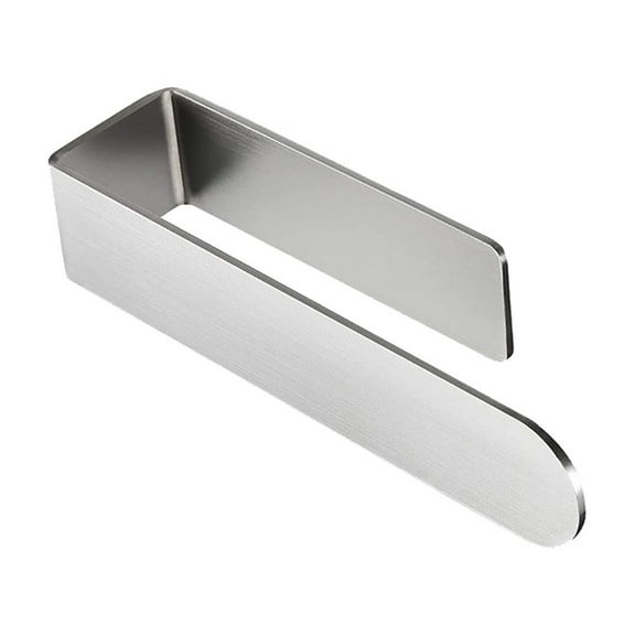 Adhesive Towel Strip, Stainless Steel Holder for Kitchen or Bedroom - Silver