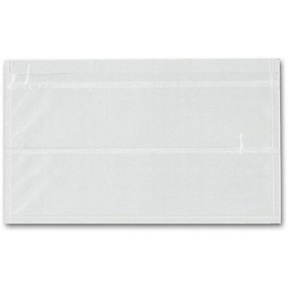 Adhesive Transparent Plastic File Pockets 9 1/2 x 5 1/4 (250)$$Office