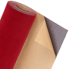 Adhesive Velvet Flocking Liner for Jewelry Drawer Craft Fabric Peel Stick Dark Red 250x0.8mm 4m/bag for diy