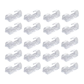 Adhesive Wall Cable Clips, Multi-Size Wire Holder Organizer, Cord Fix Fastener Pack, 20 Piece 1.5X0.6X0.5 Inch Clip For Usb Cord Routing, Dashcam Wire Fix,Clear