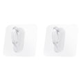 thumbnail image 1 of Adhesive Wall Hooks 2 Pack Transparent Acrylic Utility Hooks for Bathroom Kitchen Storage, 1 of 5