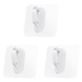 thumbnail image 1 of Adhesive Wall Hooks 3 Pack Transparent Acrylic Utility Hooks for Bathroom Kitchen Storage, 1 of 5